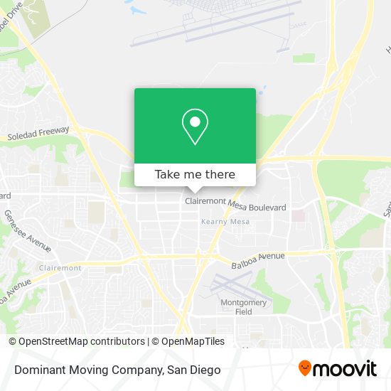 Dominant Moving Company map