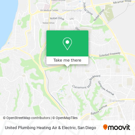 United Plumbing Heating Air & Electric map