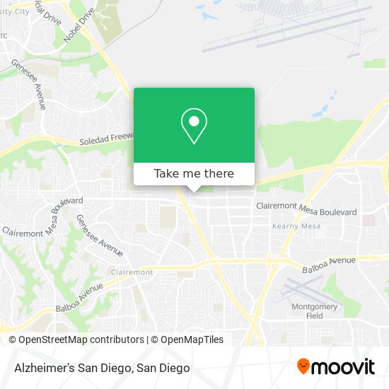 Alzheimer's San Diego map