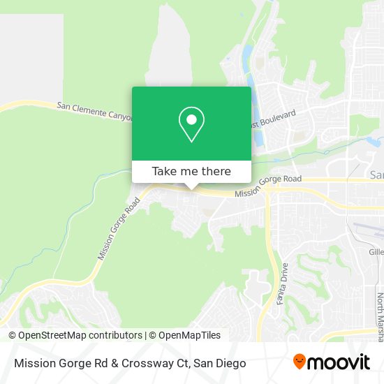Mapa de Mission Gorge Rd & Crossway Ct