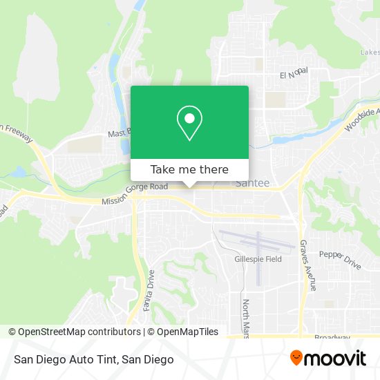 San Diego Auto Tint map