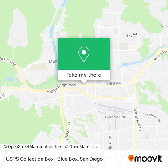 USPS Collection Box - Blue Box map