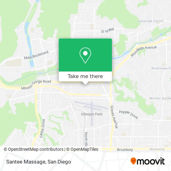 Santee Massage map