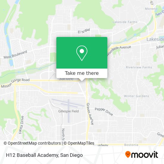 Mapa de H12 Baseball Academy