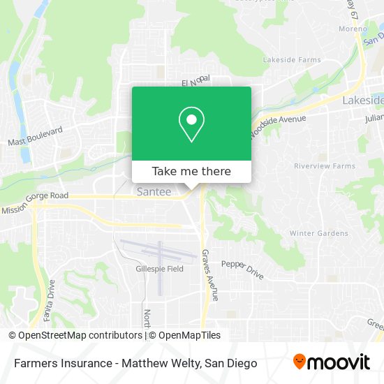 Farmers Insurance - Matthew Welty map