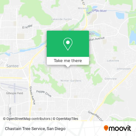 Chastain Tree Service map