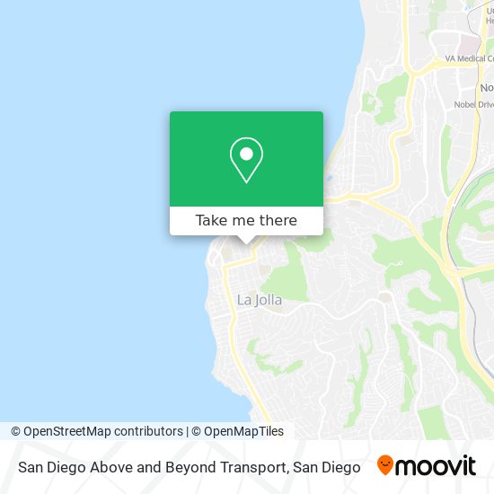 Mapa de San Diego Above and Beyond Transport
