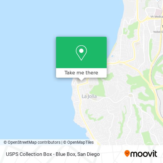 Mapa de USPS Collection Box - Blue Box