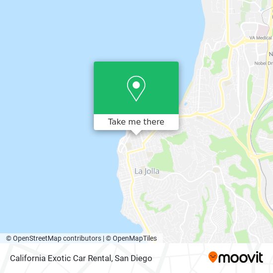 California Exotic Car Rental map