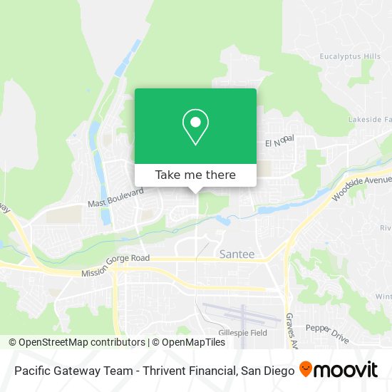 Mapa de Pacific Gateway Team - Thrivent Financial