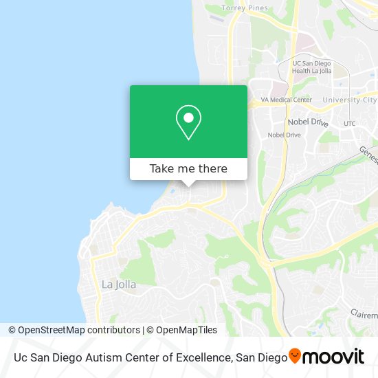 Uc San Diego Autism Center of Excellence map