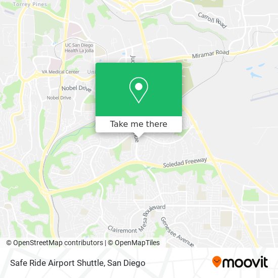 Safe Ride Airport Shuttle map