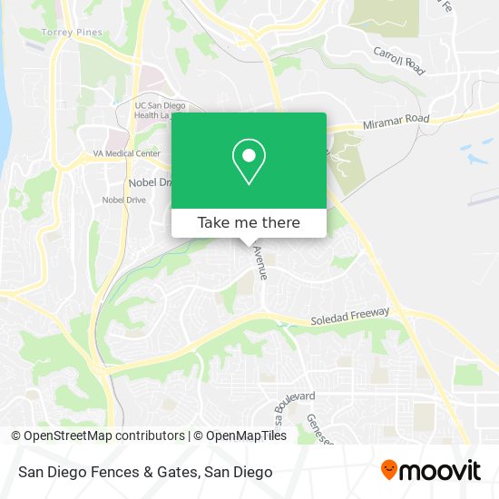 Mapa de San Diego Fences & Gates