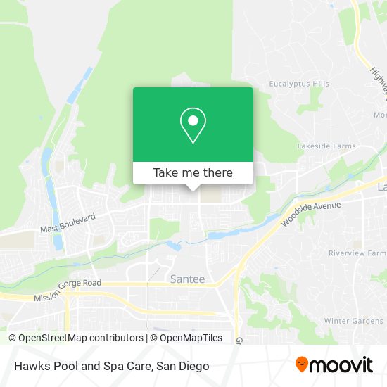 Hawks Pool and Spa Care map