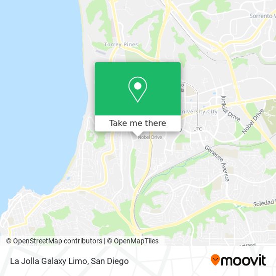 La Jolla Galaxy Limo map