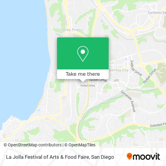Mapa de La Jolla Festival of Arts & Food Faire