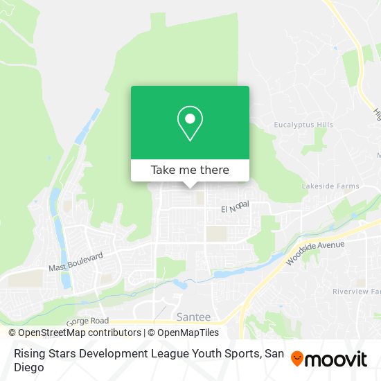 Mapa de Rising Stars Development League Youth Sports