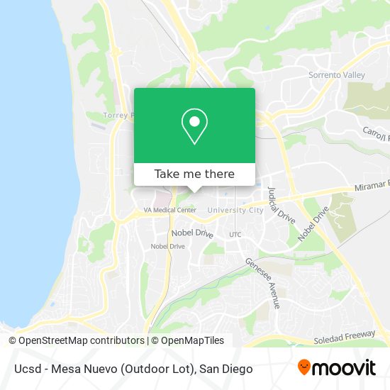 Mapa de Ucsd - Mesa Nuevo (Outdoor Lot)