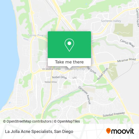 La Jolla Acne Specialists map