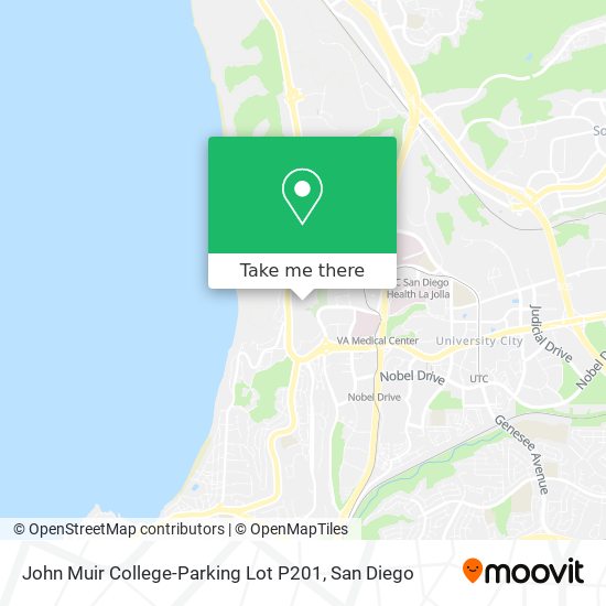 Mapa de John Muir College-Parking Lot P201
