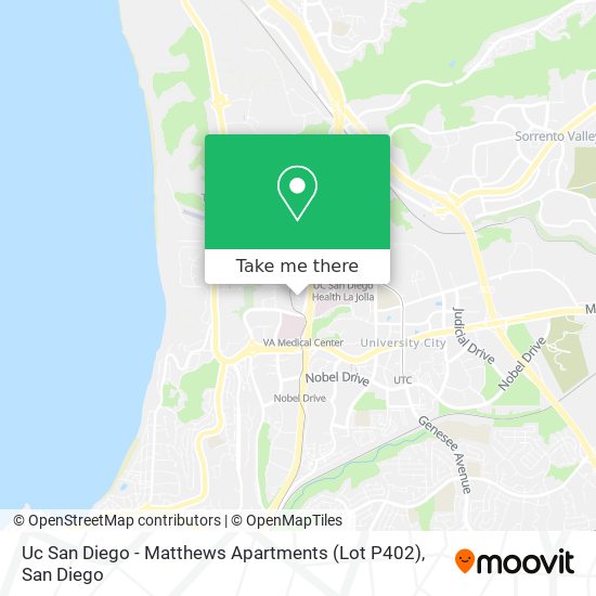 Uc San Diego - Matthews Apartments (Lot P402) map