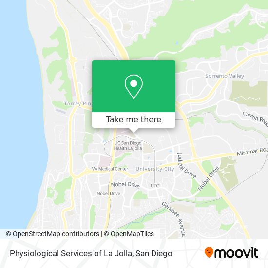 Physiological Services of La Jolla map