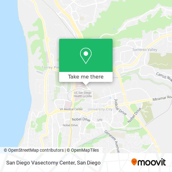 Mapa de San Diego Vasectomy Center
