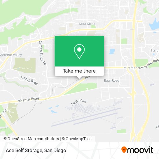 Ace Self Storage map