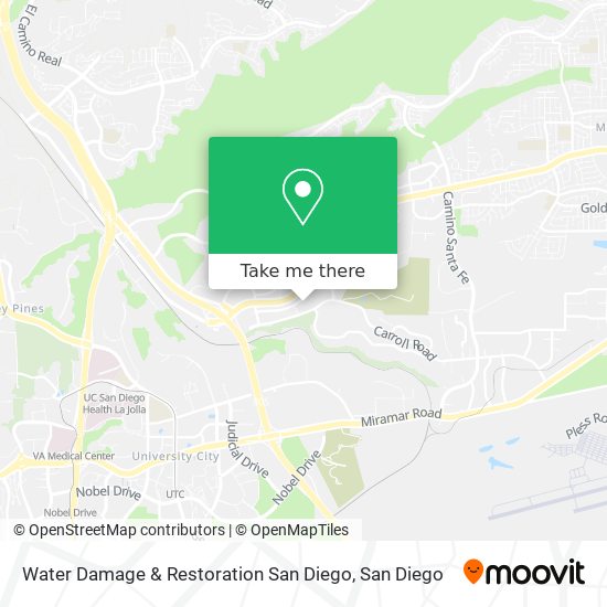 Water Damage & Restoration San Diego map