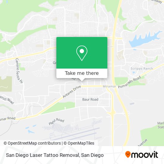 San Diego Laser Tattoo Removal map