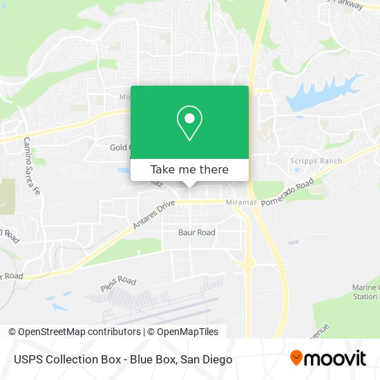 USPS Collection Box - Blue Box map