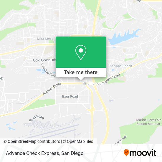 Advance Check Express map