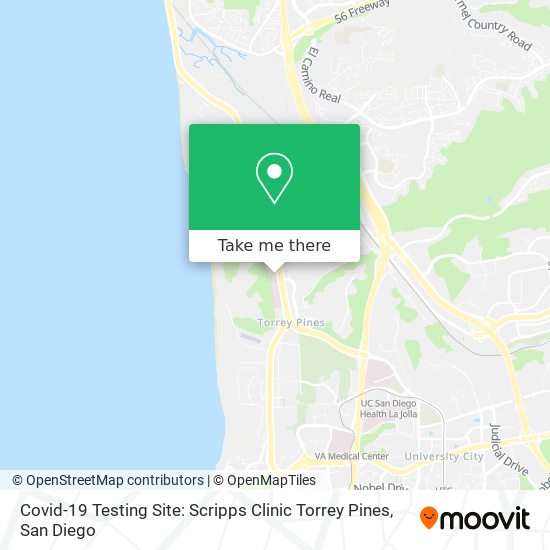 Mapa de Covid-19 Testing Site: Scripps Clinic Torrey Pines