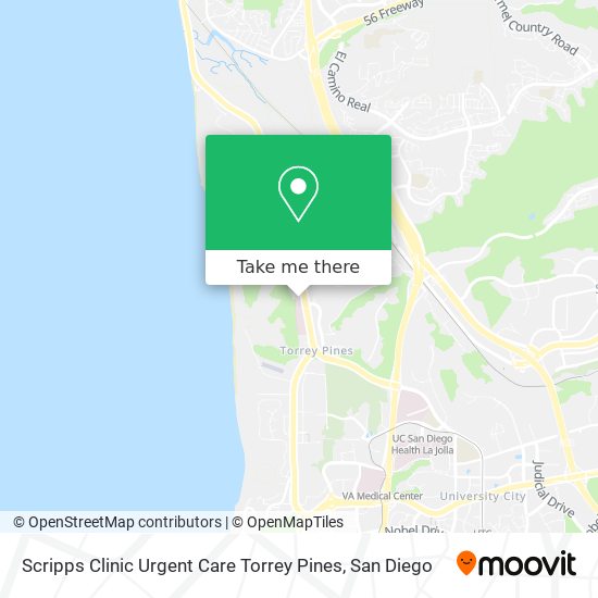 Scripps Clinic Urgent Care Torrey Pines map