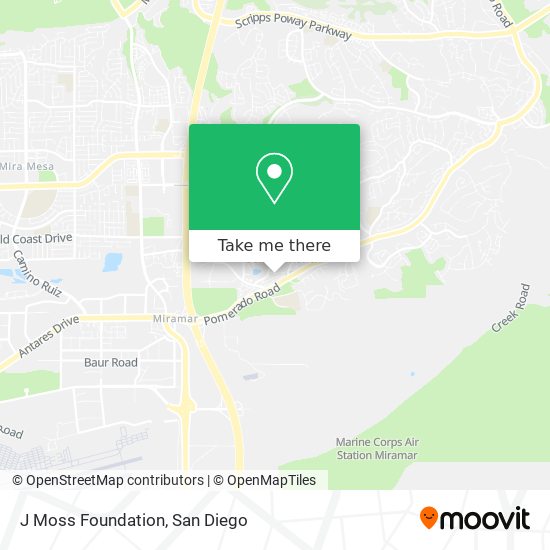 J Moss Foundation map