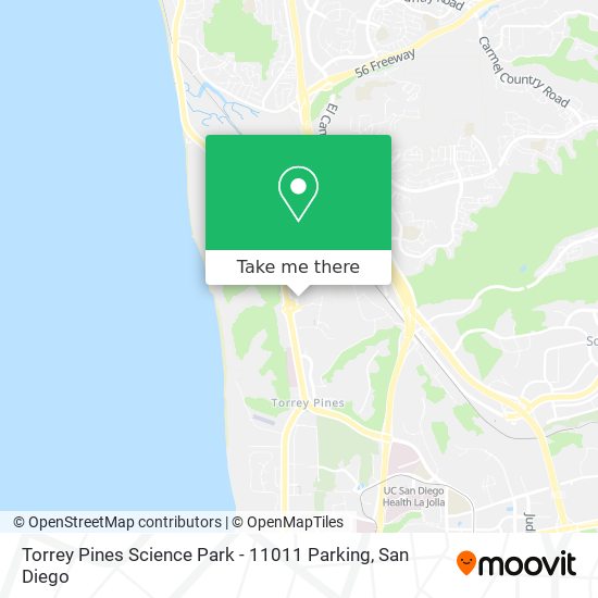 Mapa de Torrey Pines Science Park - 11011 Parking