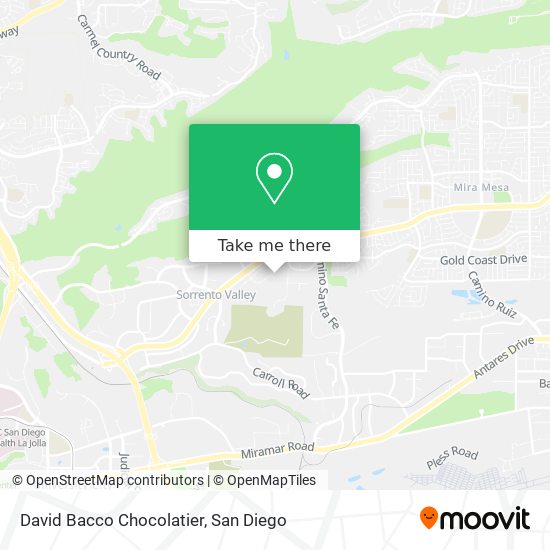 Mapa de David Bacco Chocolatier