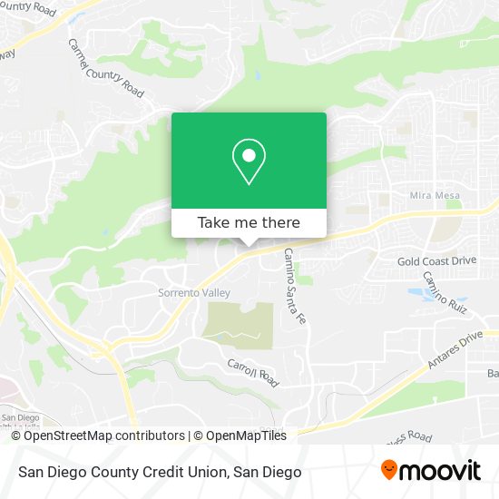 Mapa de San Diego County Credit Union