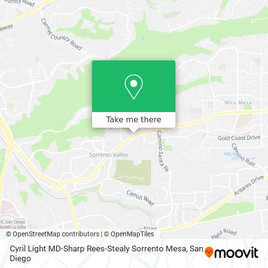 Mapa de Cyril Light MD-Sharp Rees-Stealy Sorrento Mesa