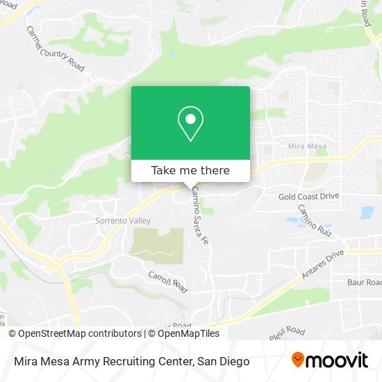 Mapa de Mira Mesa Army Recruiting Center