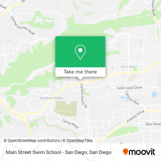 Mapa de Main Street Swim School - San Diego