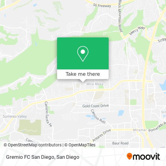 Gremio FC San Diego map