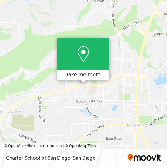 Charter School of San Diego map