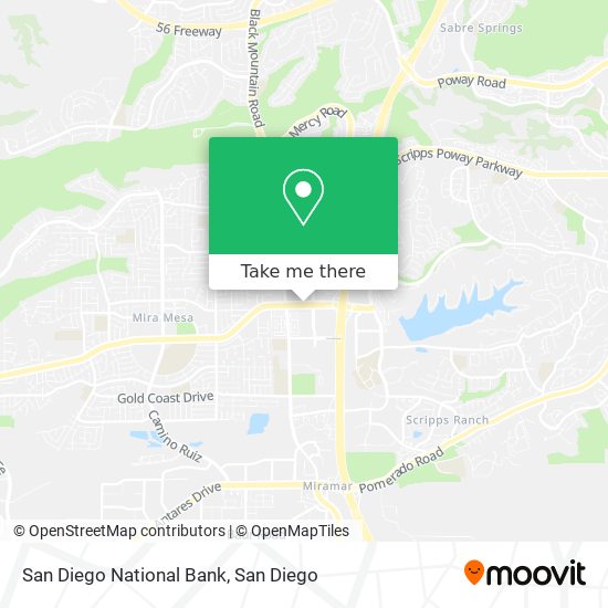 San Diego National Bank map