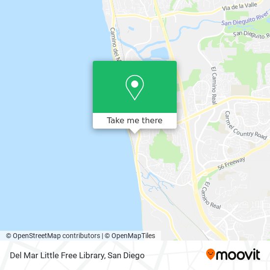 Mapa de Del Mar Little Free Library