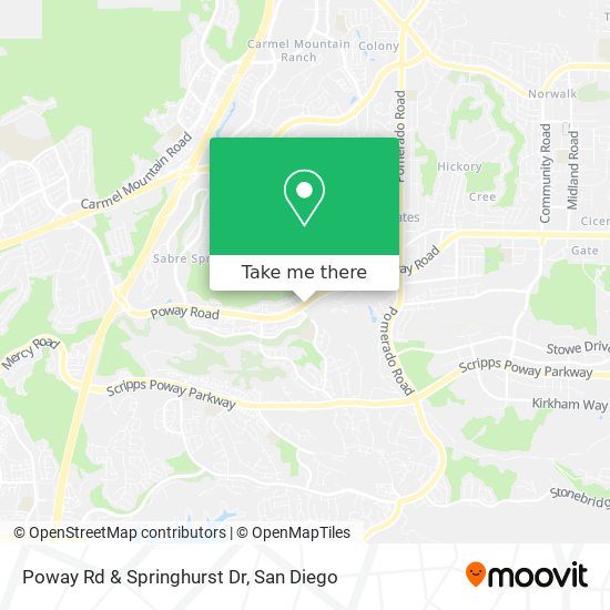 Mapa de Poway Rd & Springhurst Dr