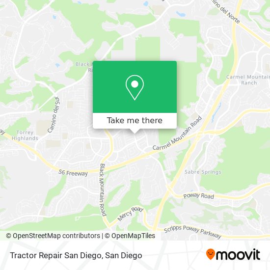 Mapa de Tractor Repair San Diego