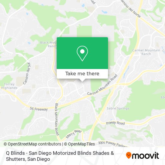 Q Blinds - San Diego Motorized Blinds Shades & Shutters map