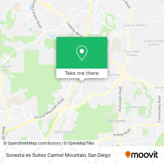 Sonesta es Suites Carmel Mountain map