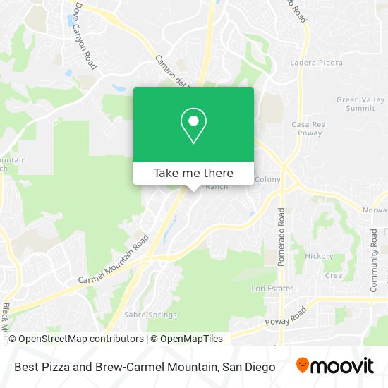 Best Pizza and Brew-Carmel Mountain map